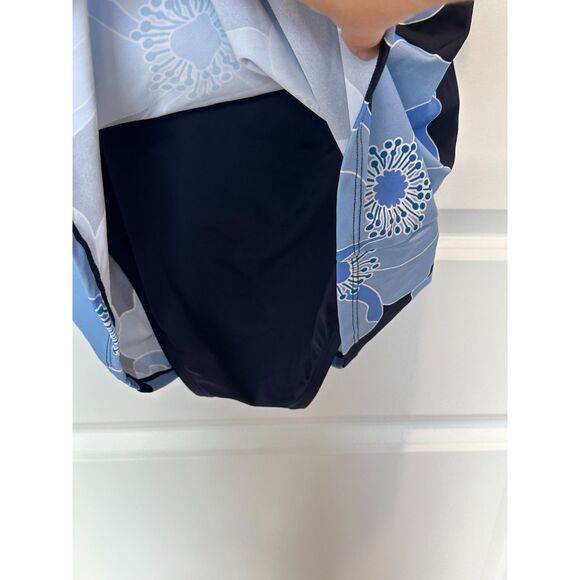NWT Draper James Make it Poppy Faux Wrap Swimdress Navy Size XS - Picture 2 of 12